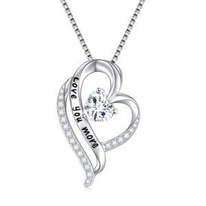 COPY - 925 Sterling Silver Heart Pendant Necklace 15" Chain